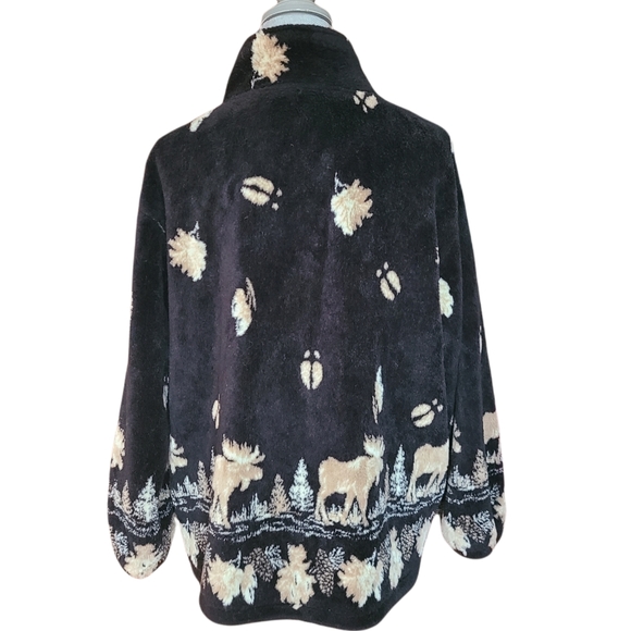 Vintage 90s Moose Wilderness Fleece Zip Up Jacket - Picture 5 of 16